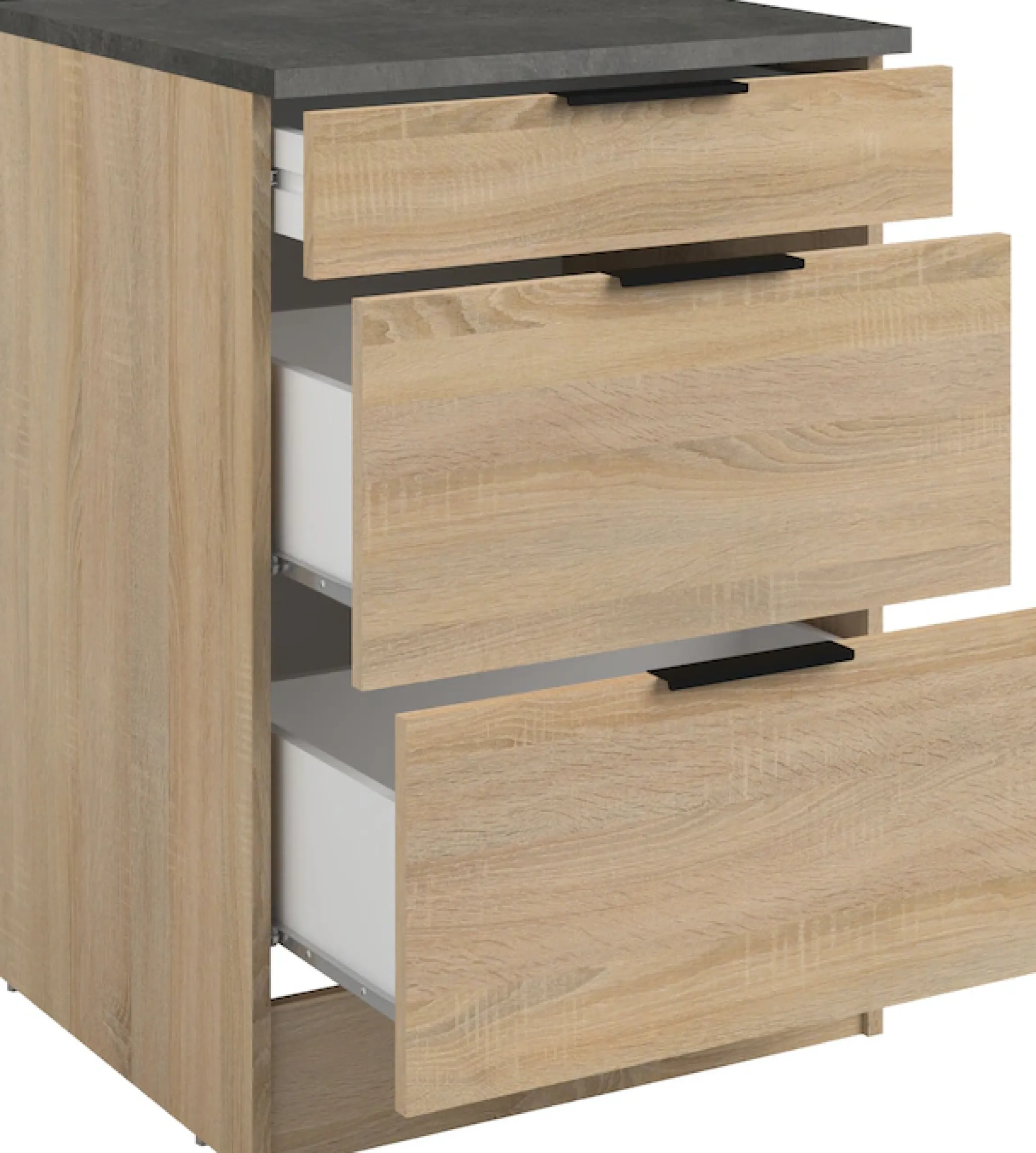 Parisot Schrank-Set »,Breite 300 cm, ohne E-Geräte« variabel stellbar, mit Kabeldurchlass,melaminharzbeschichtet, 6 Stk. tlg.