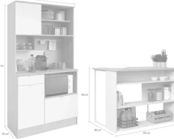 Parisot Schrank-Set »Socool 1, Theke und Küchenbuffet, Made in Europe, viel Stauraum« 2 Stk. tlg.