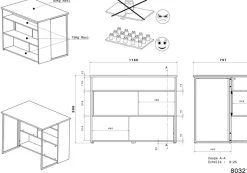 Parisot Schrank-Set »Socool 1, Theke und Küchenbuffet, Made in Europe, viel Stauraum« 2 Stk. tlg.