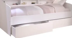 Parisot Stauraumbett »Sleep, Daybed, Kinderbett, Rückwand der Regale drehbar (farbig + weiß)« inklusive, Regale, Schubkästen, viel Stauraum, TOPSELLLER!