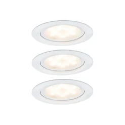 Paulmann Unterschrankleuchte »3x4,5W 12VA 230V/350mA 65mm Metall Eisen gebürstet, 3er Set« 3 Stk. Warmweiß LED Möbel Einbauleuchten Set