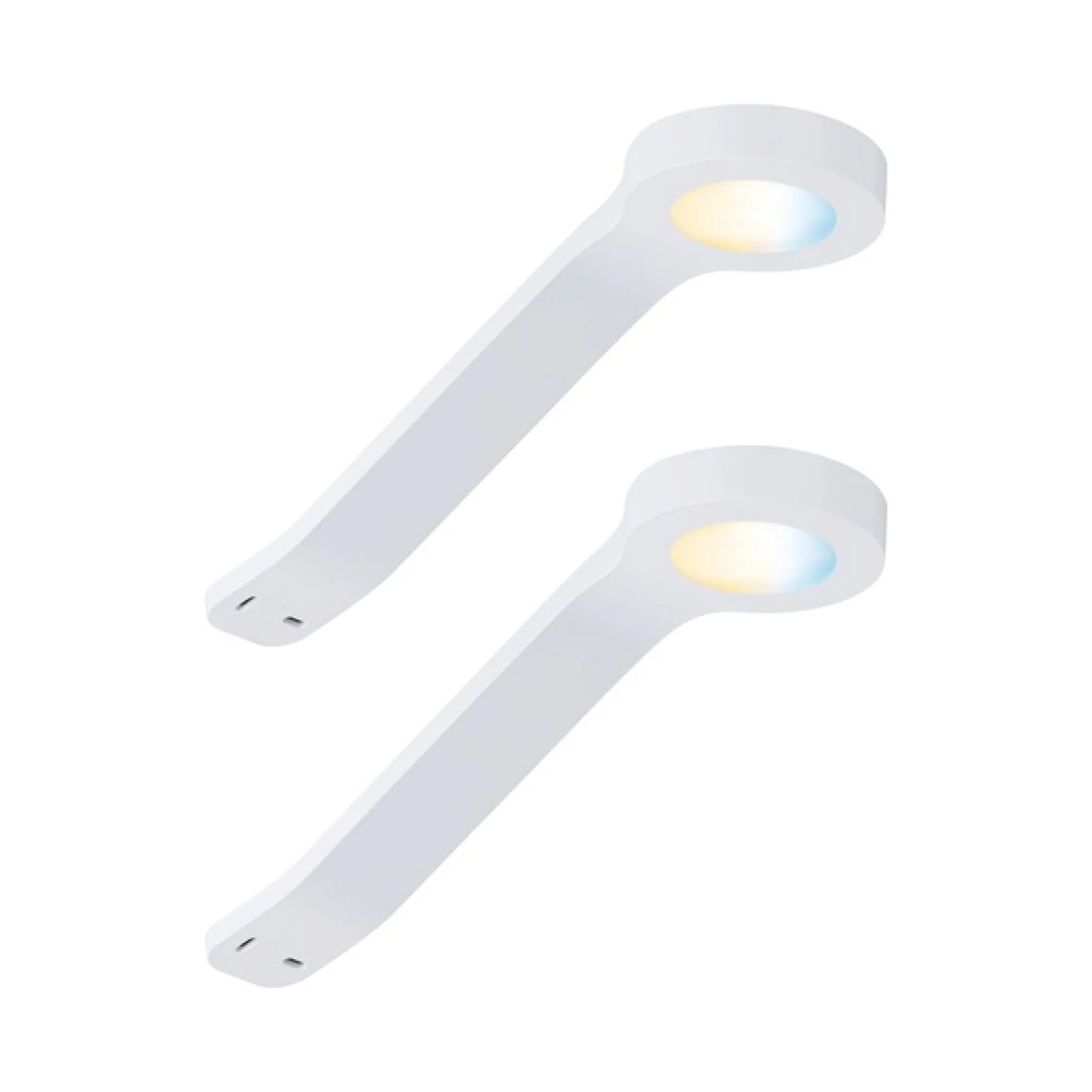 Paulmann Unterschrankleuchte »Clever Connect Mike 2x2,5W DC 2700-6500K 12V Weiß matt/Kunststoff« 2 Stk. Tageslichtweiß Starter-Set