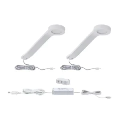 Paulmann Unterschrankleuchte »Clever Connect Mike 2x2,5W DC 2700-6500K 12V Weiß matt/Kunststoff« 2 Stk. Tageslichtweiß Starter-Set