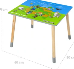 Phoenix Kindersitzgruppe »Minecraft Sitzgruppe« 3 tlg. tlg. Set Tisch mit 2 Stühlen