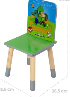 Phoenix Kindersitzgruppe »Minecraft Sitzgruppe« 3 tlg. tlg. Set Tisch mit 2 Stühlen