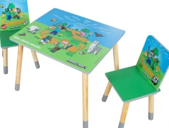 Phoenix Kindersitzgruppe »Minecraft Sitzgruppe« 3 tlg. tlg. Set Tisch mit 2 Stühlen