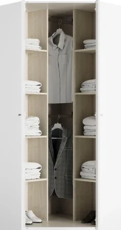 priess Eckkleiderschrank »Barcelona Kleiderschrank Ecklösung Raumwunder« in 2 Tiefen Schrank Eckschrank Garderobe