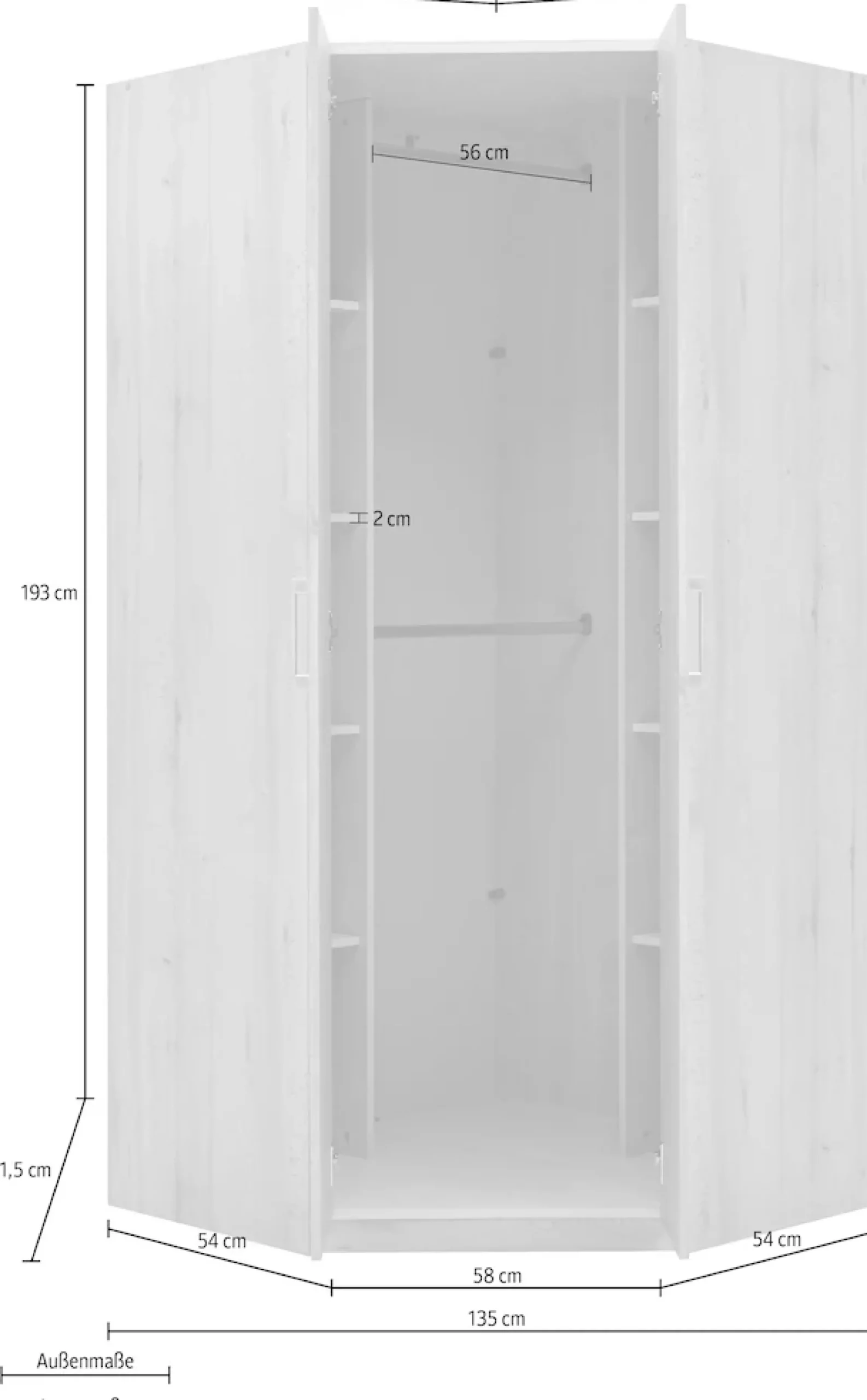 priess Eckkleiderschrank »Lindau«