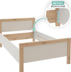 priess Einzelbett »Warburg hochwertiges Komfortbett aus Deutschland« geeignet für Motorrahmen, mit abgerundete Kanten