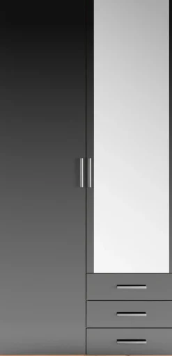 priess Kleiderschrank »Amsterdam, viel Stauraum durch viele Schubkästen, Spiegeltüren« Optional mit LED-Beleuchtung, Made in Germany