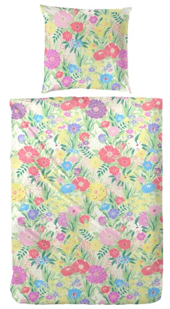 Primera Bettwäsche »Perkal-Bettwäsche Wonderful« 2 Stk. mit einem lebendigen Blumenmuster