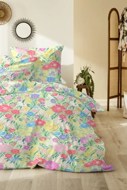 Primera Bettwäsche »Perkal-Bettwäsche Wonderful« 2 Stk. mit einem lebendigen Blumenmuster