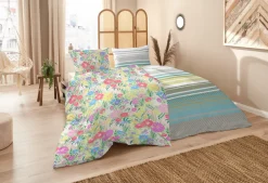 Primera Bettwäsche »Perkal-Bettwäsche Wonderful« 2 Stk. mit einem lebendigen Blumenmuster