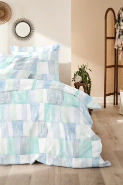 Primera Bettwäsche »Perkal-Bettwäsche Watercolor Check« 2 Stk. mit Karo-Muster