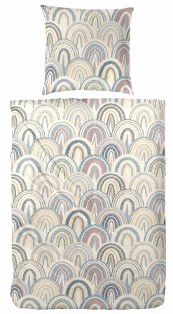 Primera Bettwäsche »Primera Renforce-Bettwäsche Rainboho« 2 Stk. mit kleinen schlichten Regenbögen