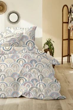 Primera Bettwäsche »Primera Renforce-Bettwäsche Rainboho« 2 Stk. mit kleinen schlichten Regenbögen