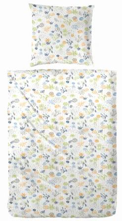 Primera Bettwäsche »Primera Soft-Seersucker-Bettwäsche Blümchen« 2 Stk. mit bunten Blumen