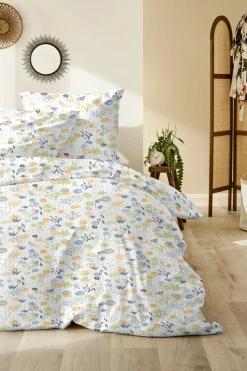 Primera Bettwäsche »Primera Soft-Seersucker-Bettwäsche Blümchen« 2 Stk. mit bunten Blumen