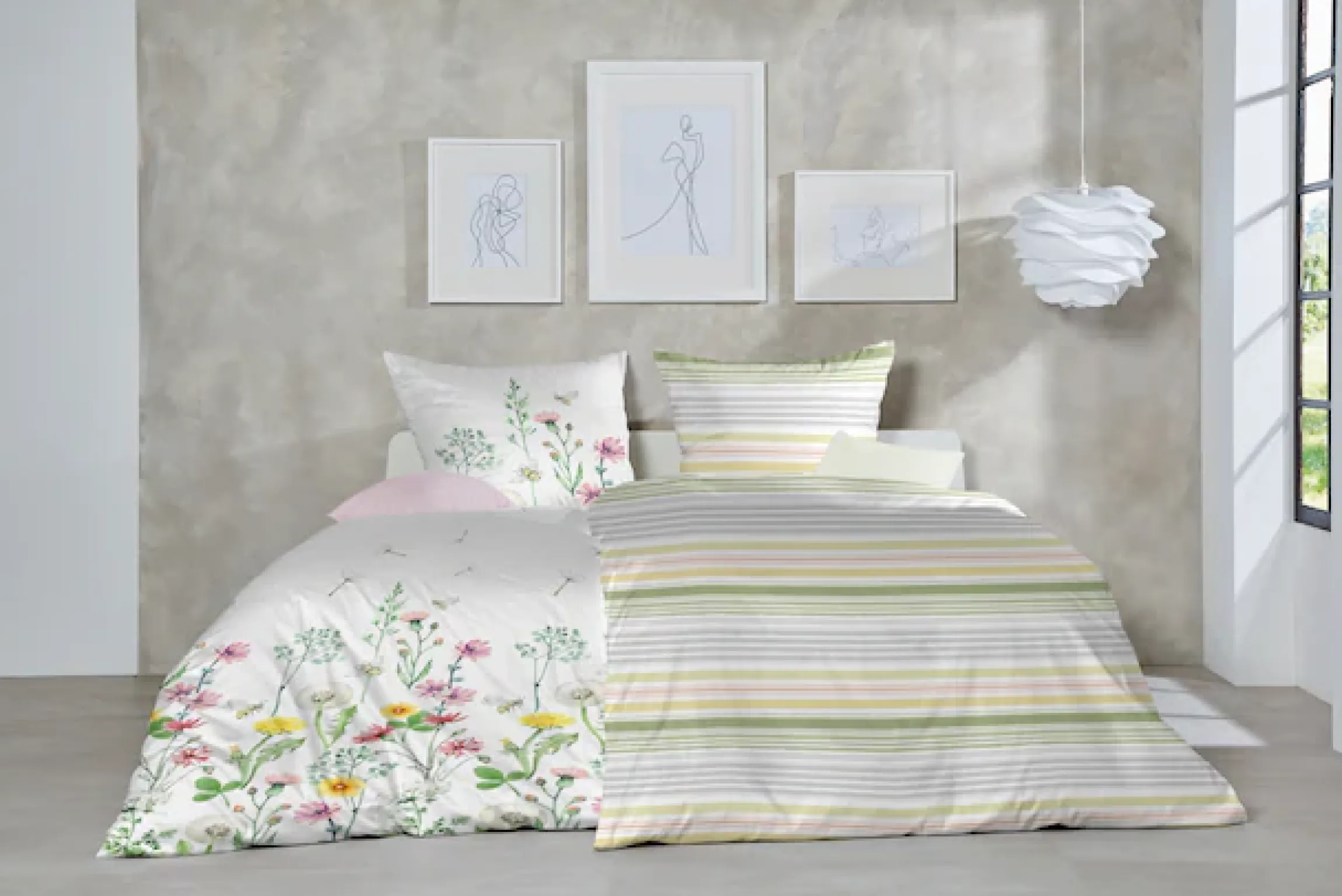 Primera Bettwäsche »Renforce-Bettwäsche Fresh stripe« 2 Stk. mit Streifen