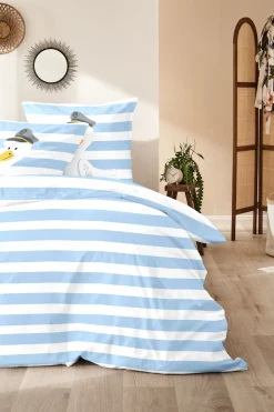 Primera Bettwäsche »Renforce-Bettwäsche Fries before Gulls« 2 Stk. mit lustiger Möwe im Kapitänslook