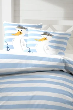 Primera Bettwäsche »Renforce-Bettwäsche Fries before Gulls« 2 Stk. mit lustiger Möwe im Kapitänslook