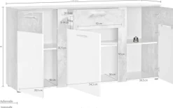 Procontour Kommode »Trenti« Höhe 81 cm, mit variabel verstellbaren Einlegeböden