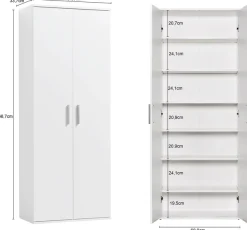 Procontour Mehrzweckschrank »Schrank Clara !« Höhe 167cm mit variabel verstellbaren Einlegeböden