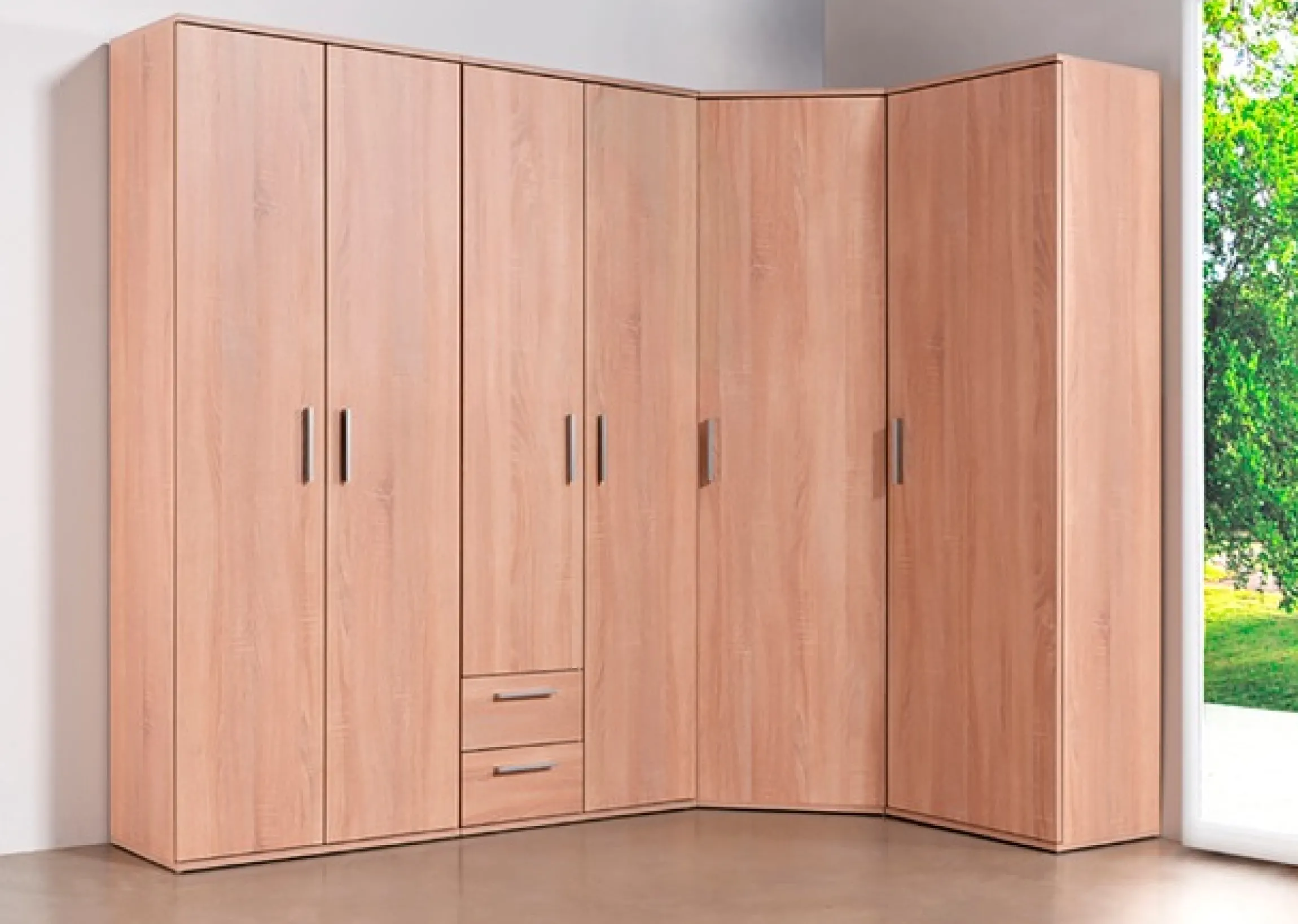 Procontour Mehrzweckschrank »Eckschrank Clara« Höhe 167cm, mit variabel verstellbaren Einlegeböden