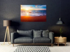queence Acrylglasbild »Esko« Meer | Meer Bilder | Schiffe | Sonnenuntergang | Spa | Spa Bilder | Strand 1 Stk. tlg. Fine Art-Print in Galeriequalität