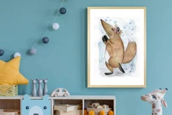 queence Bild mit Rahmen »Blumenkranz« Blumen | Blumenbilder | Tiere 1 Stk. tlg. HD Premium Posterdruck mit Echtholzrahmen
