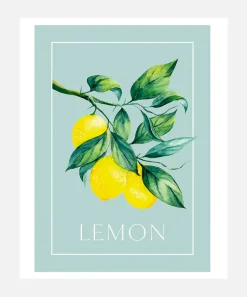queence Bild mit Rahmen »oder Poster, Lemon - Zitronenzweig« Abstrakt | Figuren | Obst | Obst Bilder | Schriftzug 1 Stk. tlg. HD Premium Druck