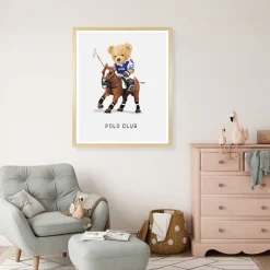 queence Bild mit Rahmen »Polo Club Teddy Bär auf Pferd« Bär | Bären | Fashion | Figuren | Mode | Modebilder | Pferde | Pferdebilder