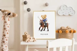 queence Bild mit Rahmen »Polo Club Teddy Bär auf Pferd« Bär | Bären | Fashion | Figuren | Mode | Modebilder | Pferde | Pferdebilder