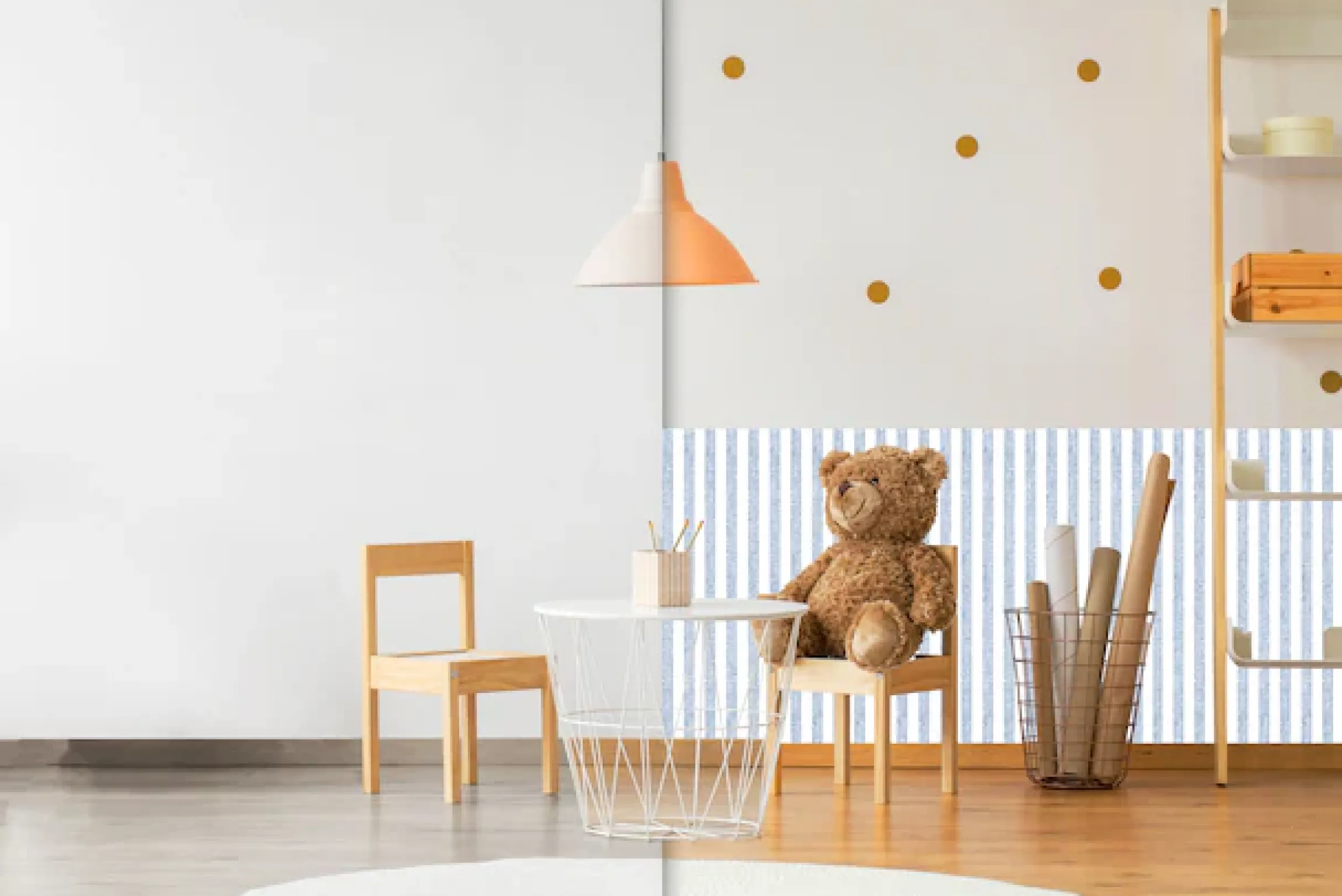 queence Bordüre »Wandbordüre Hellblau 250x90cm« Nadelstreifen | Streifen | bedruckt | gestreift | mehrfarbig | natürlich | seidenmatt glatt Wandpaneele, selbstklebend, Tapete, Sticker, gestreifte Wandtattoos