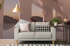 queence Fototapete »Dubai« Motiv | bedruckt | futuristisch | mehrfarbig | realistisch glatt Wandpaneele, selbstklebend, Tapete, Sticker, Wanddeko, XXL-Fotomotiv