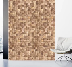 queence Fototapete »Steinoptik Mosaik« Motiv | bedruckt glatt Wandpaneele, selbstklebend, Tapete, Sticker, Wanddeko, XXL-Fotomotiv
