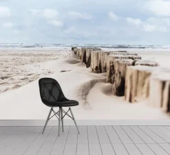queence Fototapete »Sylt« Meer | Motiv | Strand | bedruckt | realistisch glatt Wandpaneele, selbstklebend, Tapete, Sticker, Wanddeko, XXL-Fotomotiv