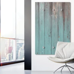 queence Garderobenleiste »Barney« Wand Garderobe, Vintage, Holz Optik, platzsparend