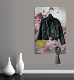 queence Garderobenleiste »Blumen« mit 6 Haken, 80 x 120 cm