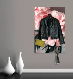 queence Garderobenleiste »Blume« mit 6 Haken, 80 x 120 cm