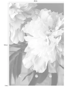 queence Garderobenleiste »Blume« mit 6 Haken, 80 x 120 cm