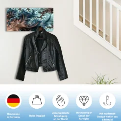 queence Garderobenleiste »Feather« inkl. 3 Edelstahlhaken und Aufhängung