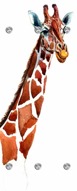 queence Garderobenleiste »Giraffe« mit 6 Haken, 50 x 120 cm
