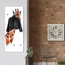 queence Garderobenleiste »Giraffe« mit 6 Haken, 50 x 120 cm