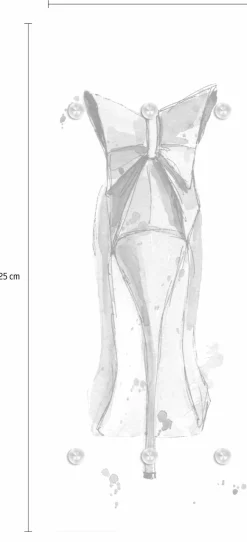 queence Garderobenleiste »High Heel von hinten« mit 6 Haken, 50 x 120 cm