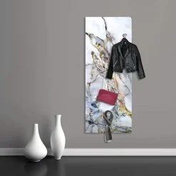 queence Garderobenleiste »Marlik« Wanddeko, Wandgarderobe, Marmor