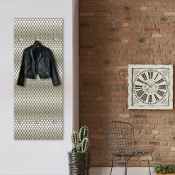 queence Garderobenleiste »Punkte« mit 6 Haken, 50 x 120 cm