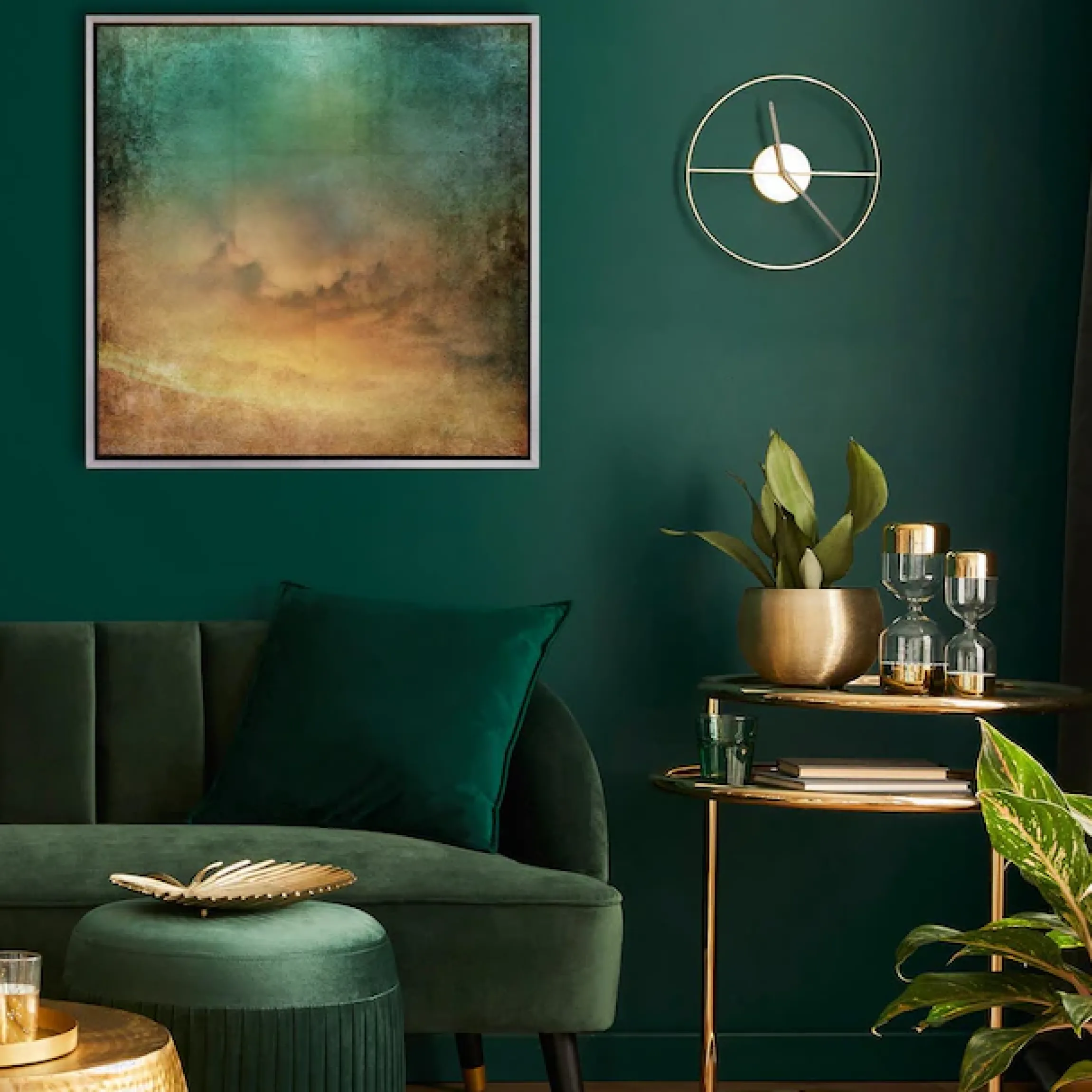 queence Leinwandbild »Wolken« Abstrakt | Abstrakte | Kunst | Modern mit einem Schattenfugenrahmen veredelt