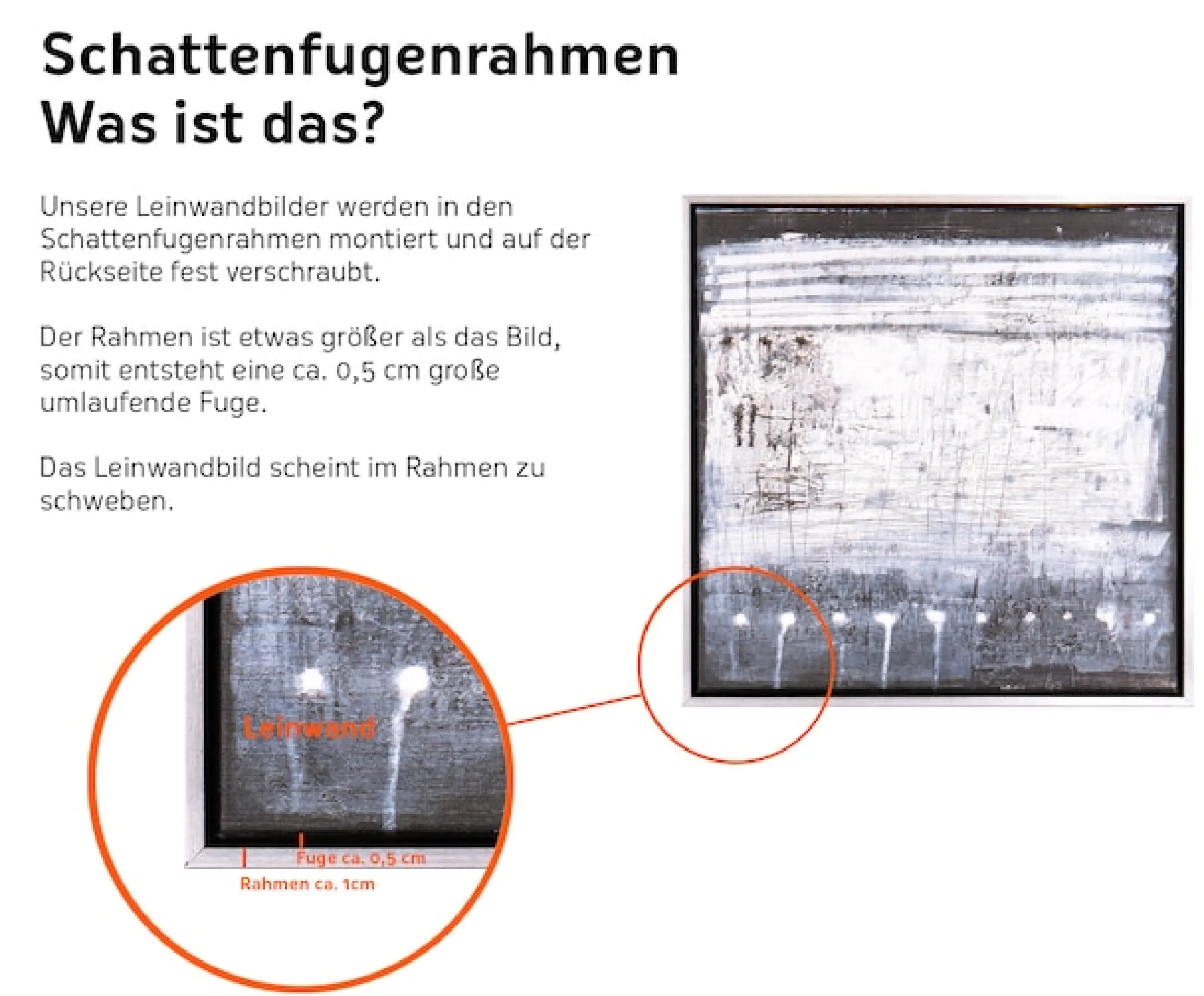 queence Leinwandbild »Wolken« Abstrakt | Abstrakte | Kunst | Modern mit einem Schattenfugenrahmen veredelt