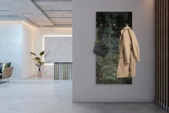 queence Wandgarderobe »Beton Optik Abstrakt« 1 Stk. tlg. Wandpaneel aus Acrylglas inkl. 6 Edelstahlhaken in schwarz matt